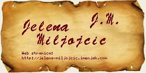 Jelena Miljojčić vizit kartica